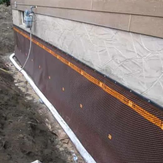 exterior weeping tile installation for basement