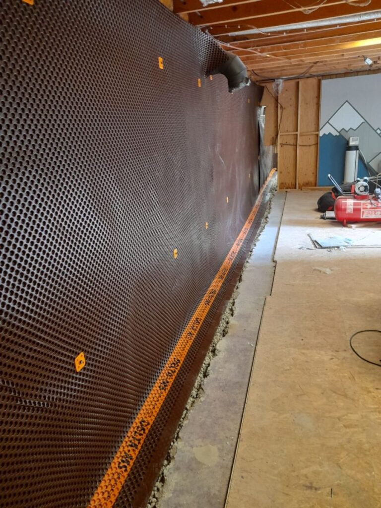 wet basement interior waterproofing solution in Kitchener