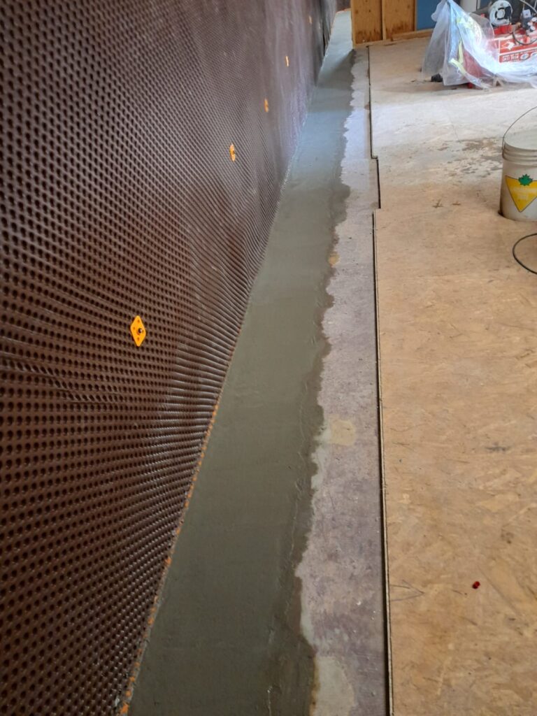 inside basement waterproofing in Ajax