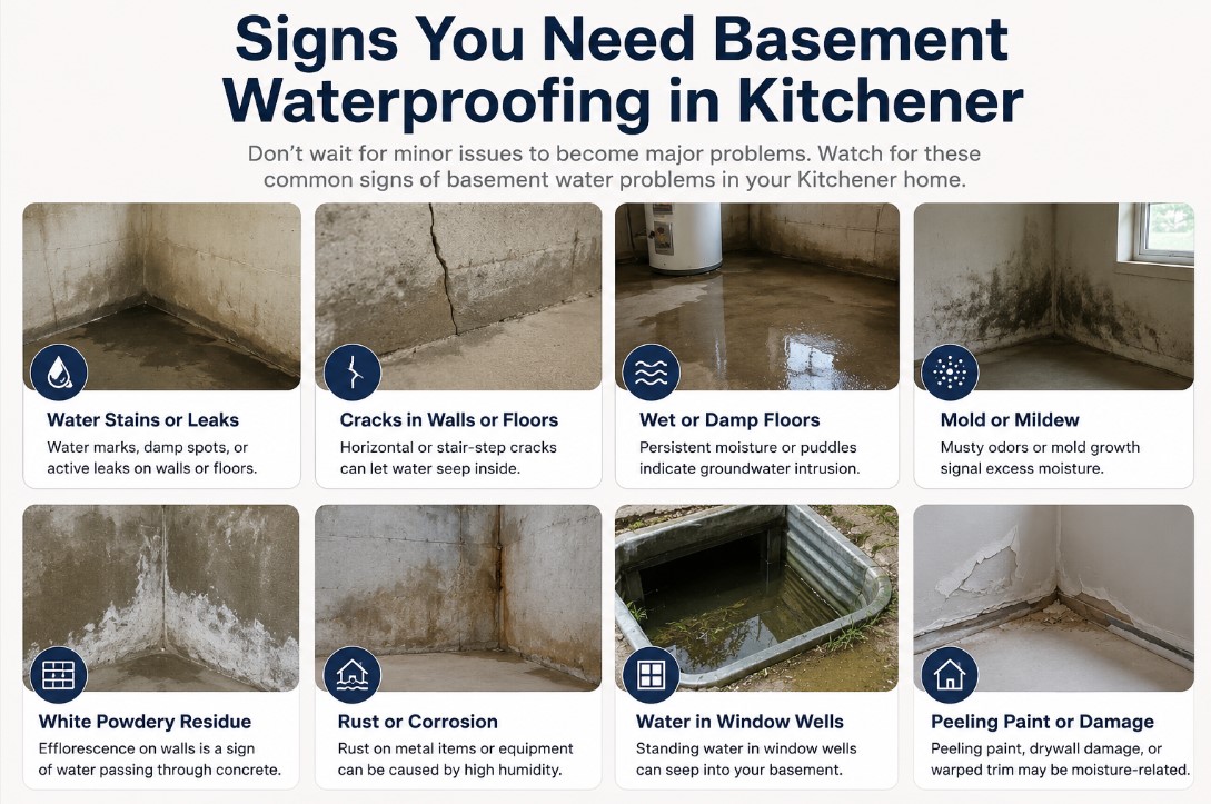 signs that you need basement waterproofing in kitchener
