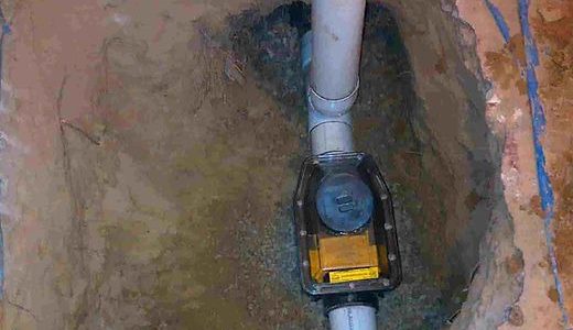 backwater valve after installation