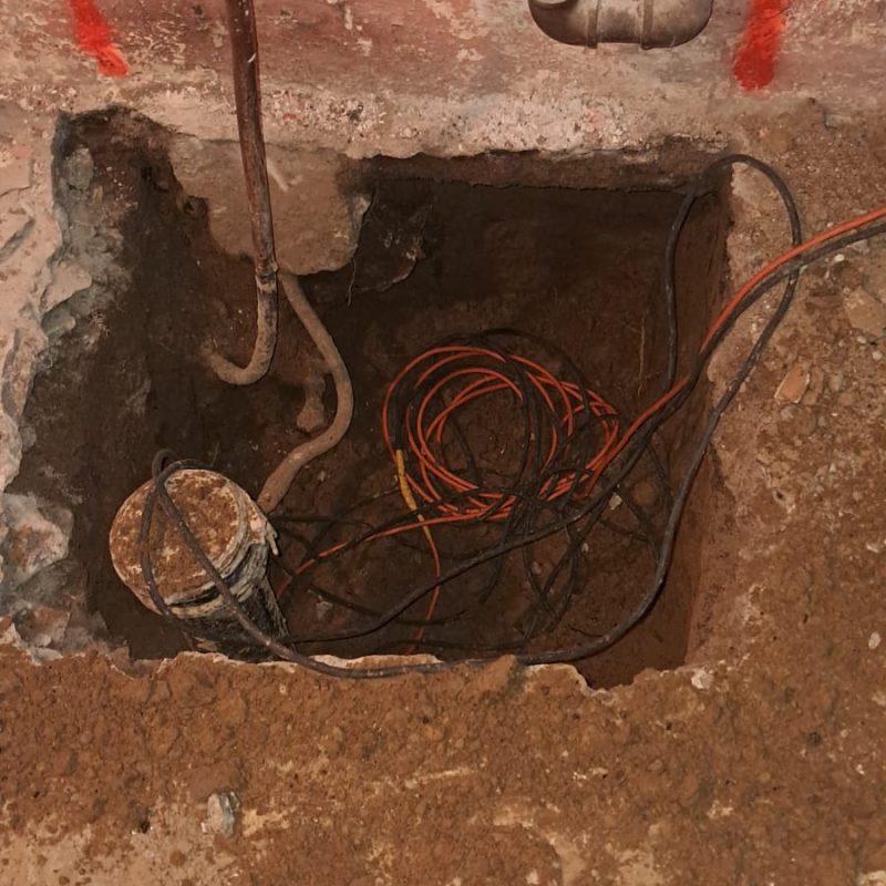 basement underpinning in process