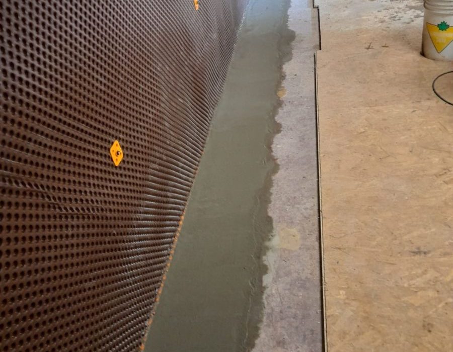 interior waterproofing drainage system installed