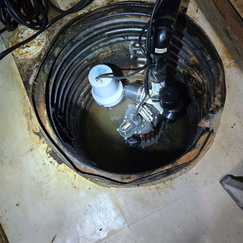 sump pump installation