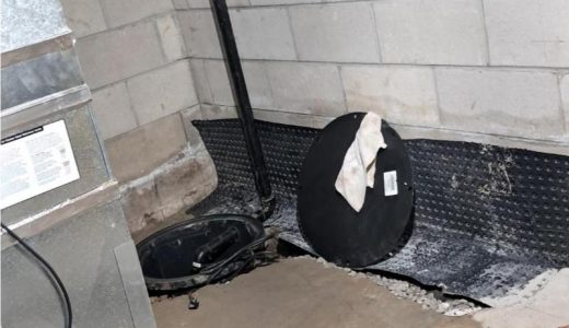 sump pump installatio,wet basement
